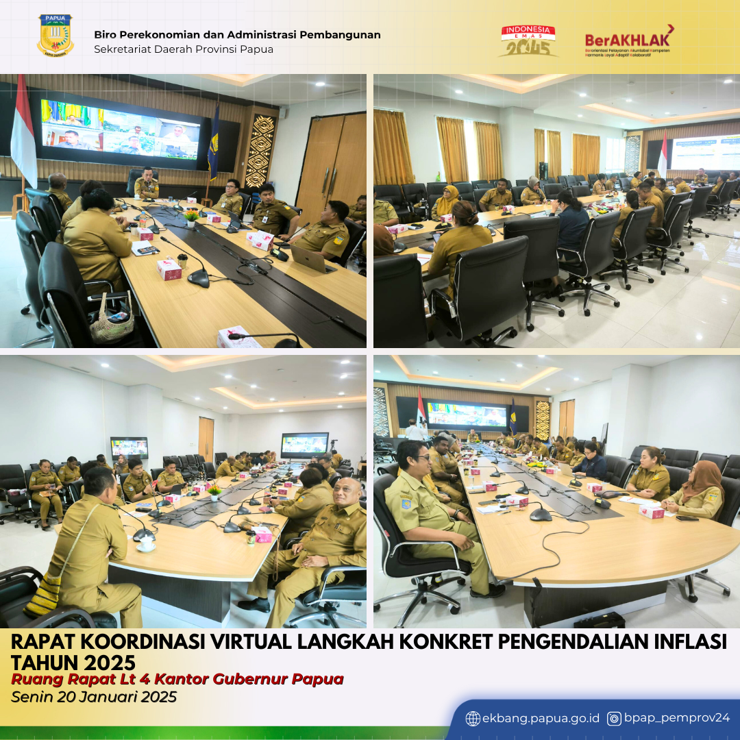Rapat Koordinasi Virtual dan langkah Kongkret Pengendalian INFLASI